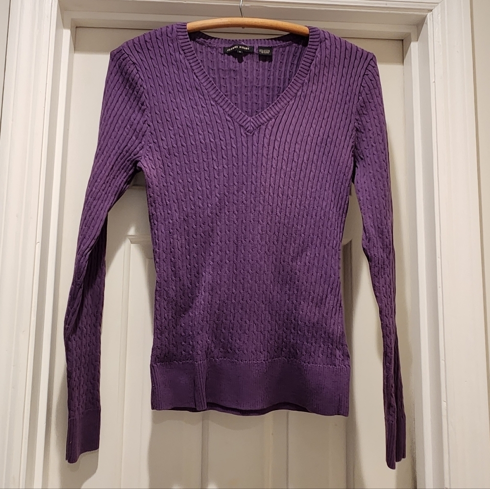 Jeanne Pierre Purple Knit Sweater Size Small NWT Cozy Chic Soft Girl Aesthetic